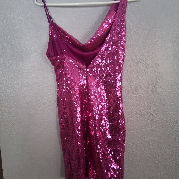 Hello Molly Size 4 Citadel Skies Pink Sequin Mini Dress Party Formal Barbie - Picture 8 of 8